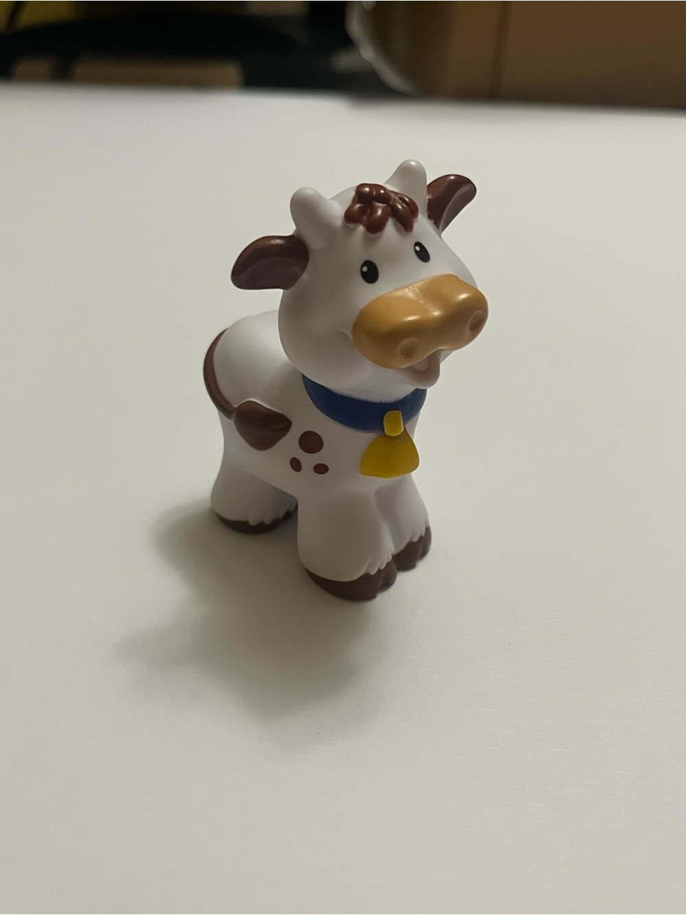 Vintage Fisher Price Little People 2002 Blue collar Cow